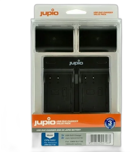Jupio Kit: 2x Battery DMW -BLF19E + USB Dual Charger для Panasonic