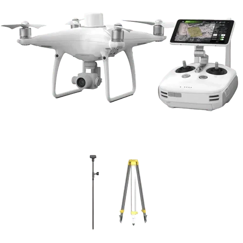 Дрон DJI Phantom 4 RTK с мобильной станцией D-RTK 2 High Precision GNSS