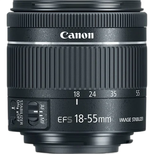 Объектив Canon EF-S 18-55mm f/4-5.6 IS STM серебристый