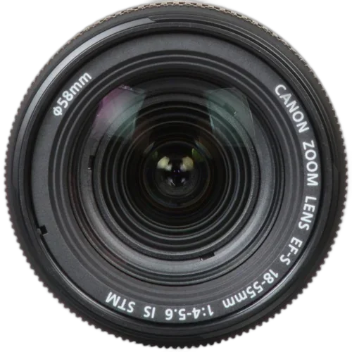 Объектив Canon EF-S 18-55mm f/4-5.6 IS STM серебристый