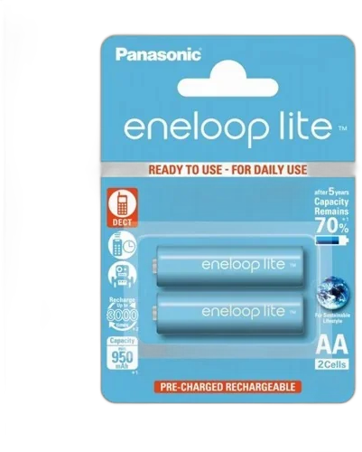 Аккумуляторы Panasonic Eneloop Lite AA 950mAh 2BP (BK-3LCCE/2BE) 2 шт