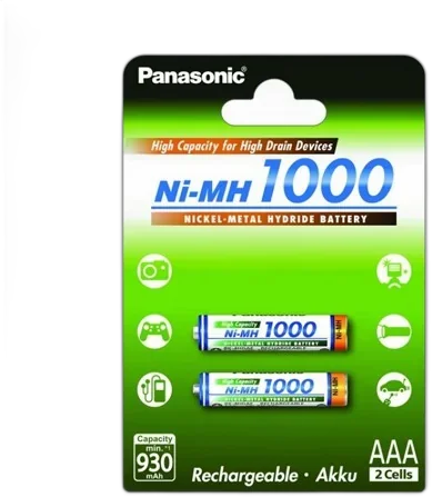 Аккумуляторы Panasonic AAA 1000mAh 2BP(BK-4HGAE/2BE) 2шт