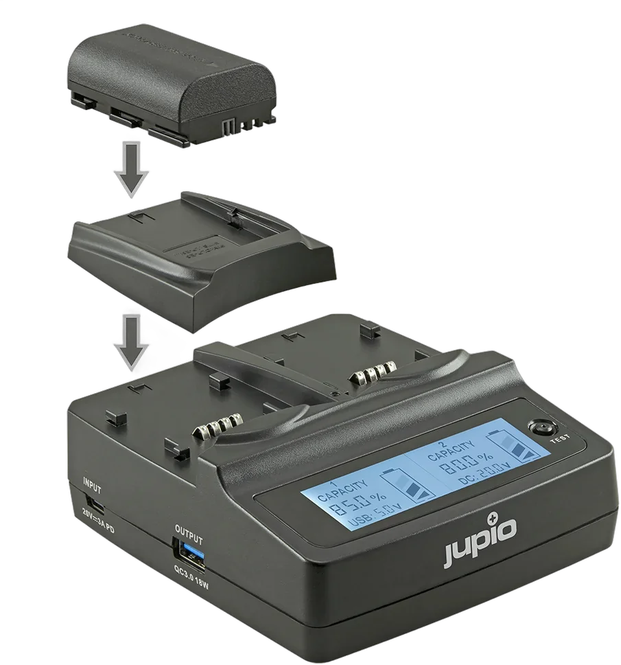 Двойное зарядное устройство Jupio для Fuji NP-W 126 / NP-W 126S
