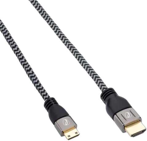 Кабель Pearstone Active Braided High Speed Mini HDMI to Full HDMI (0.9 m)