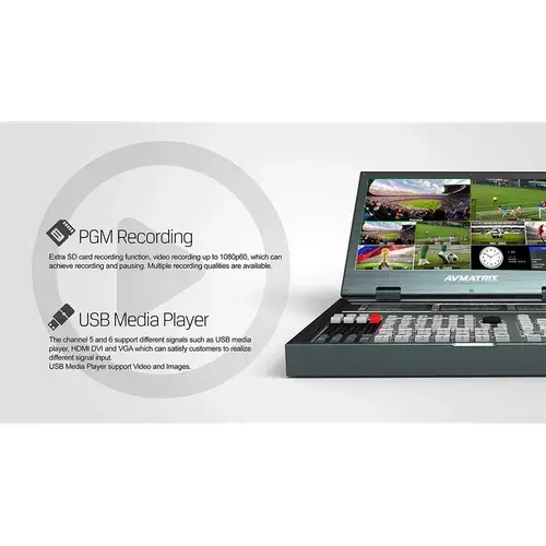 Видеомикшер AVMatrix PVS0615U Portable 6-Channel Video Switcher with 15.6