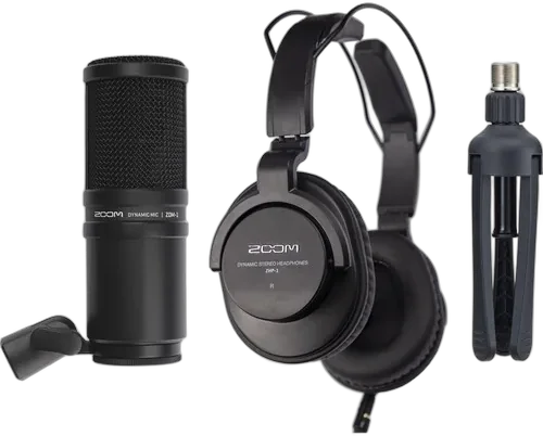 Набор Zoom ZDM-1 Podcast Mic Pack with Headphones, Windscreen, XLR, and Tabletop Stand