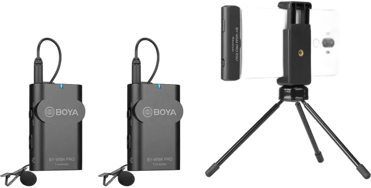 Радиопетличный Boya BY-WM4 PRO-K4 (2 спикера для смартфонов Apple)