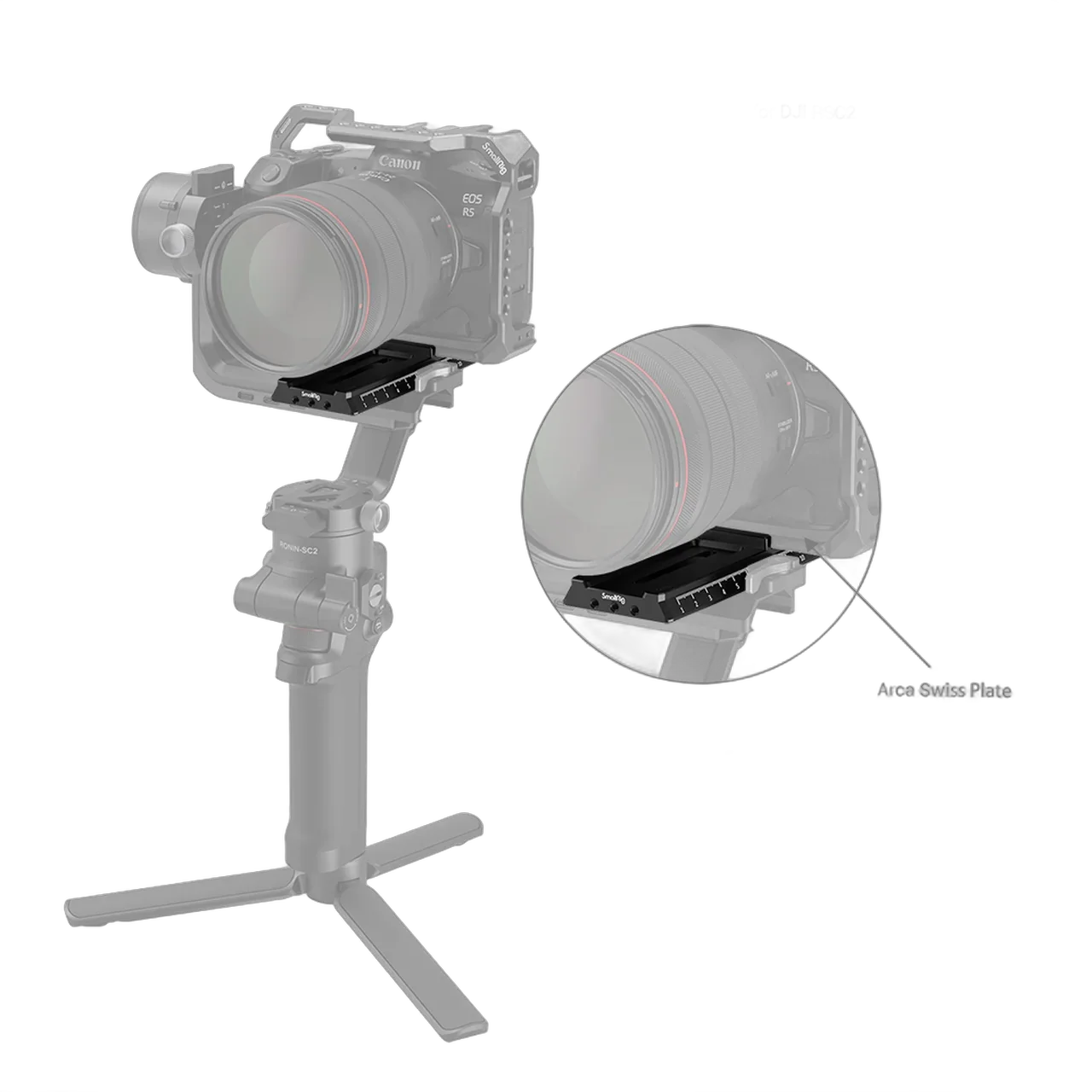 Площадка SmallRig Quick Release Plate with Arca-Swiss для DJI RS 2/RSC 2/Ronin-S 3061