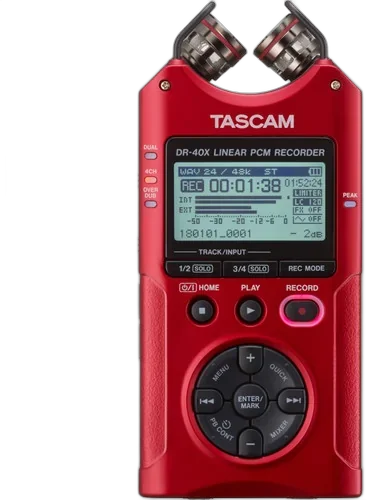 Рекордер Tascam DR-40X красный