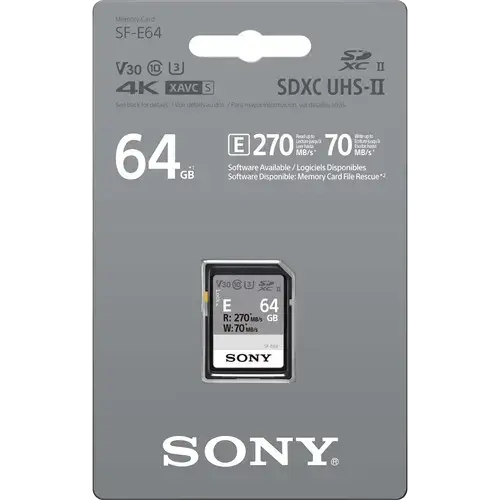 Карта памяти Sony 64GB SF-E 64 ГБ UHS-II SDXC 70Mb/s