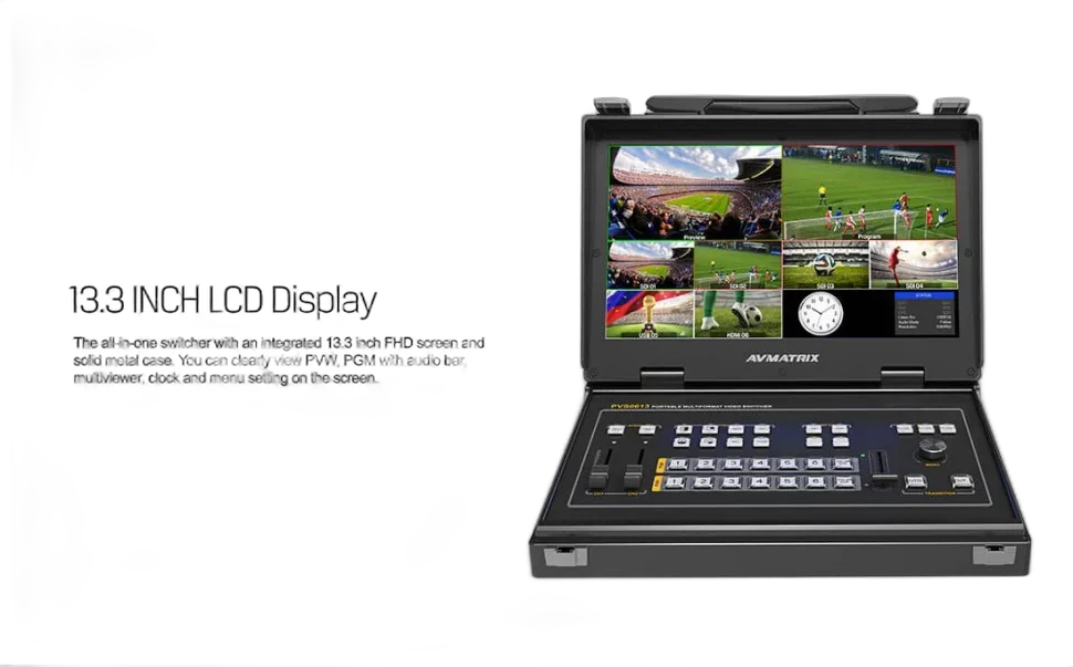 Видеомикшер AVMatrix PVS0613U Portable 6-Channel Video Switcher with 13.3' LCD monitor