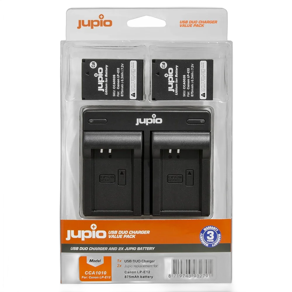 Набор Jupio Value Pack: 2x Battery LP-E12 + USB Dual Charger
