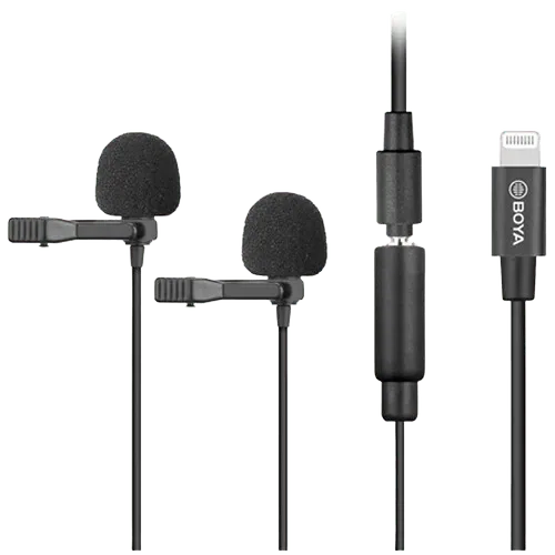 Двойной петличный для сматрфонов Apple Boya BY-M2D