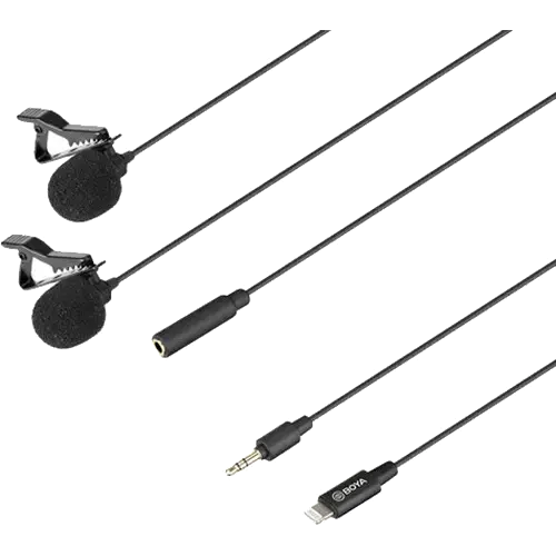 Двойной петличный для сматрфонов Apple Boya BY-M2D