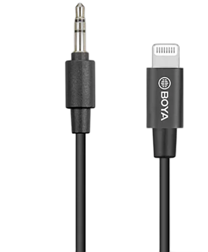 Переходник BOYA BY-K1 3.5mm TRS Male to Lightning Adapter