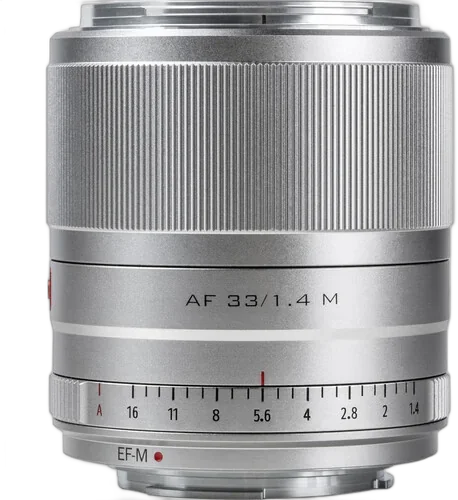 Объектив Viltrox AF 33mm f/1.4 для Fujifilm X (серебристый)