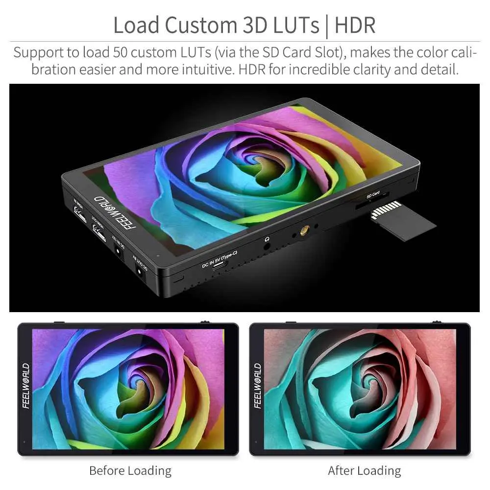 Монитор FeelWorld F7 Pro 7" 4K HDMI IPS Touchscreen