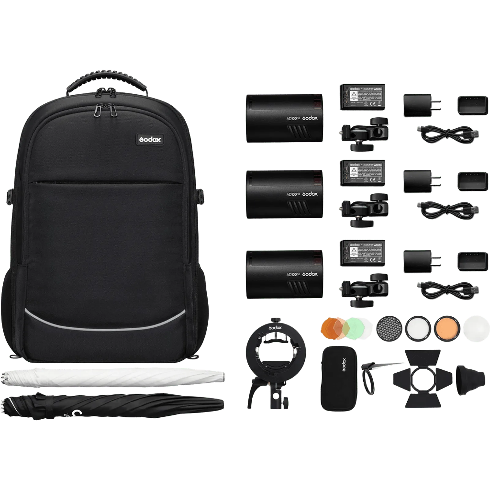 Комплект студийного оборудования Godox AD100Pro 3 KIT