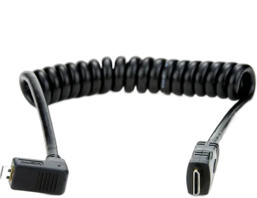 Кабель Atomos Right-Angle Micro to Mini HDMI Coiled Cable (11.8 to 17.7)