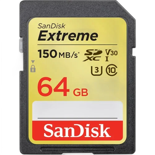Карта памяти SanDisk 64GB Extreme SDXC UHS-I 150 MB/s