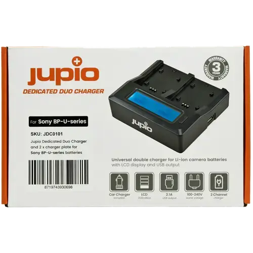 Двойное зарядное устройство Jupio для Sony BP-U