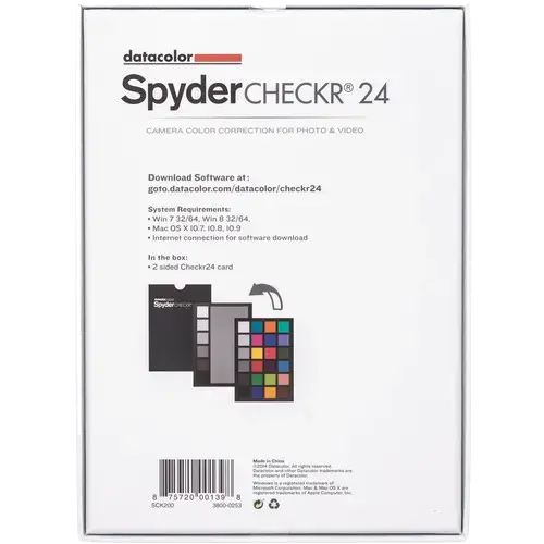 Цветовая шкала Datacolor SpyderCHECKR 24 Color Chart