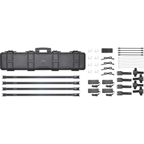 Комплект светодиодных осветителей Godox TL120*4 kit RGB