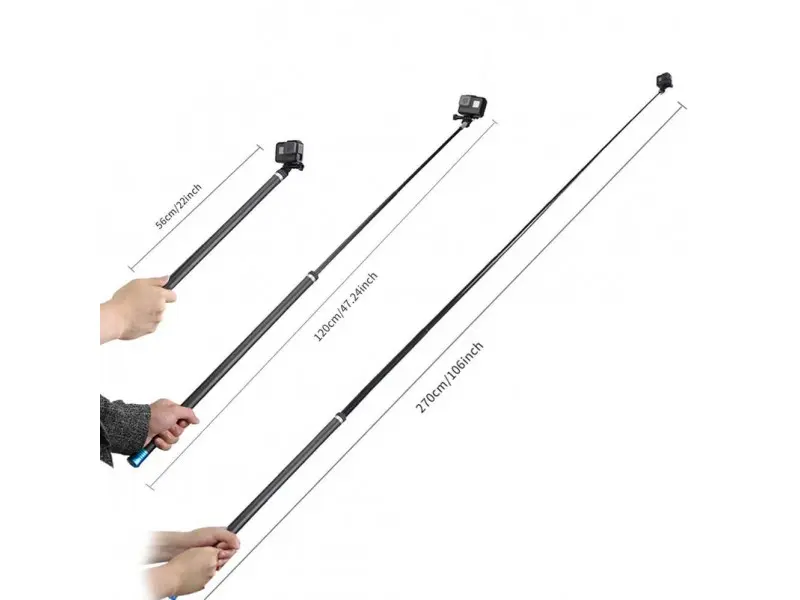 Монопод TELESIN Ultra Light 2.7M Selfie Stick