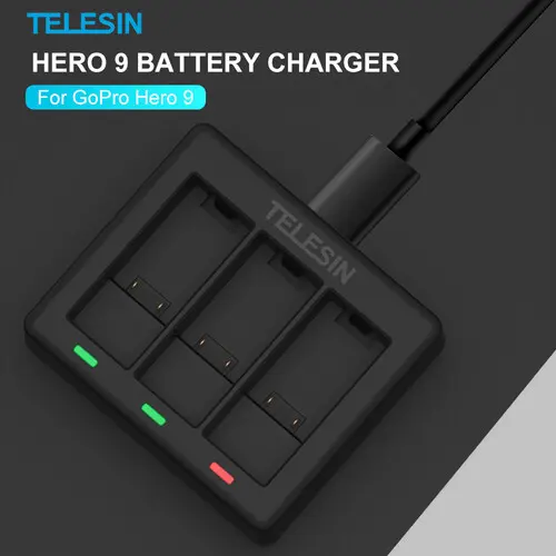 Зарядное устройство TELESIN 3-Channel Battery Charger для GoPro HERO9/10/11/12