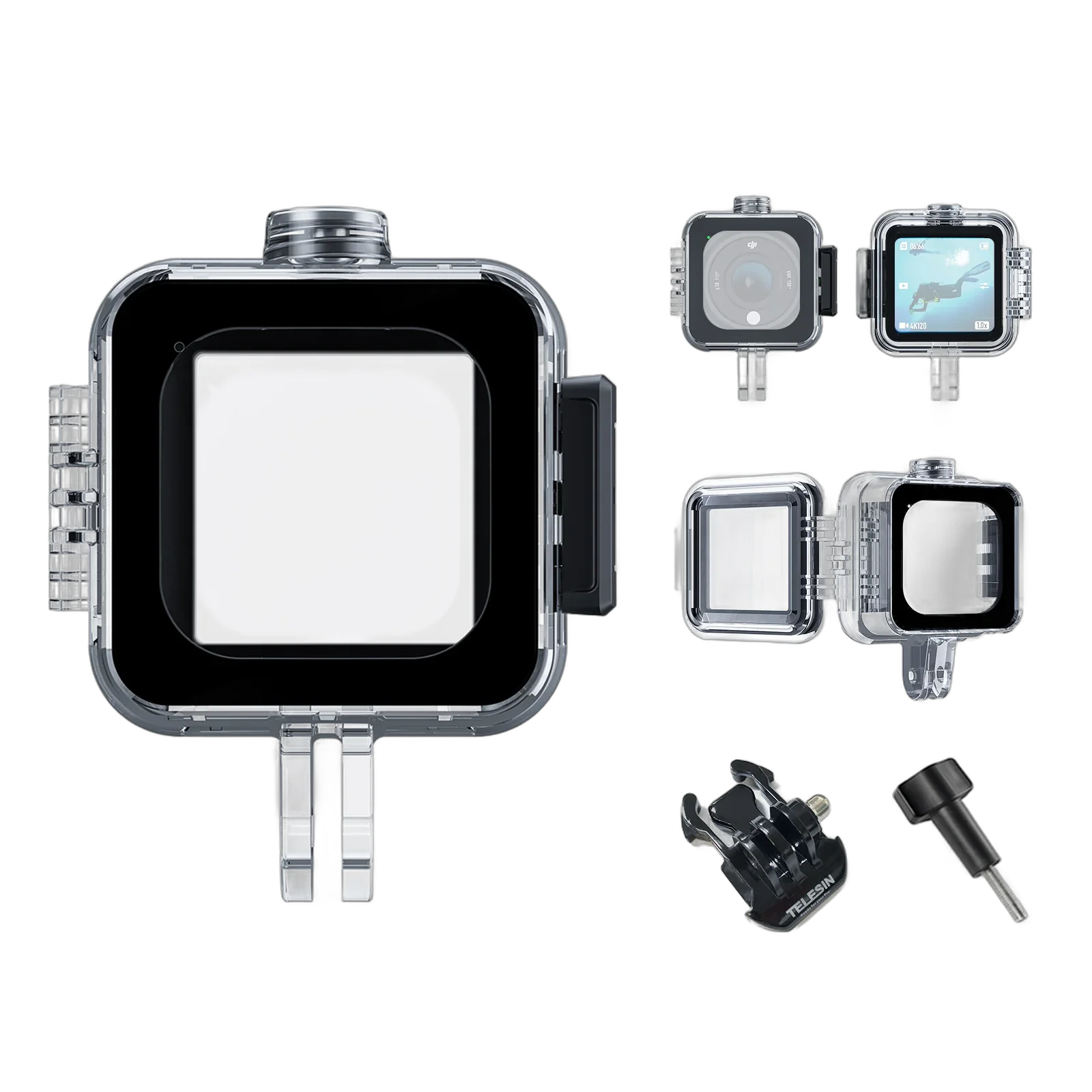 Аквабокс TELESIN Waterproof Housing Case для DJI Action 2