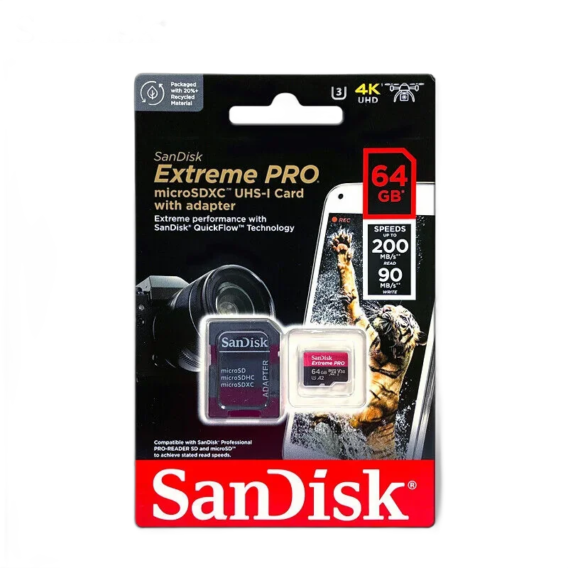 Карта памяти SanDisk Extreme Pro microSDXC UHS-I 64GB 200MB/s