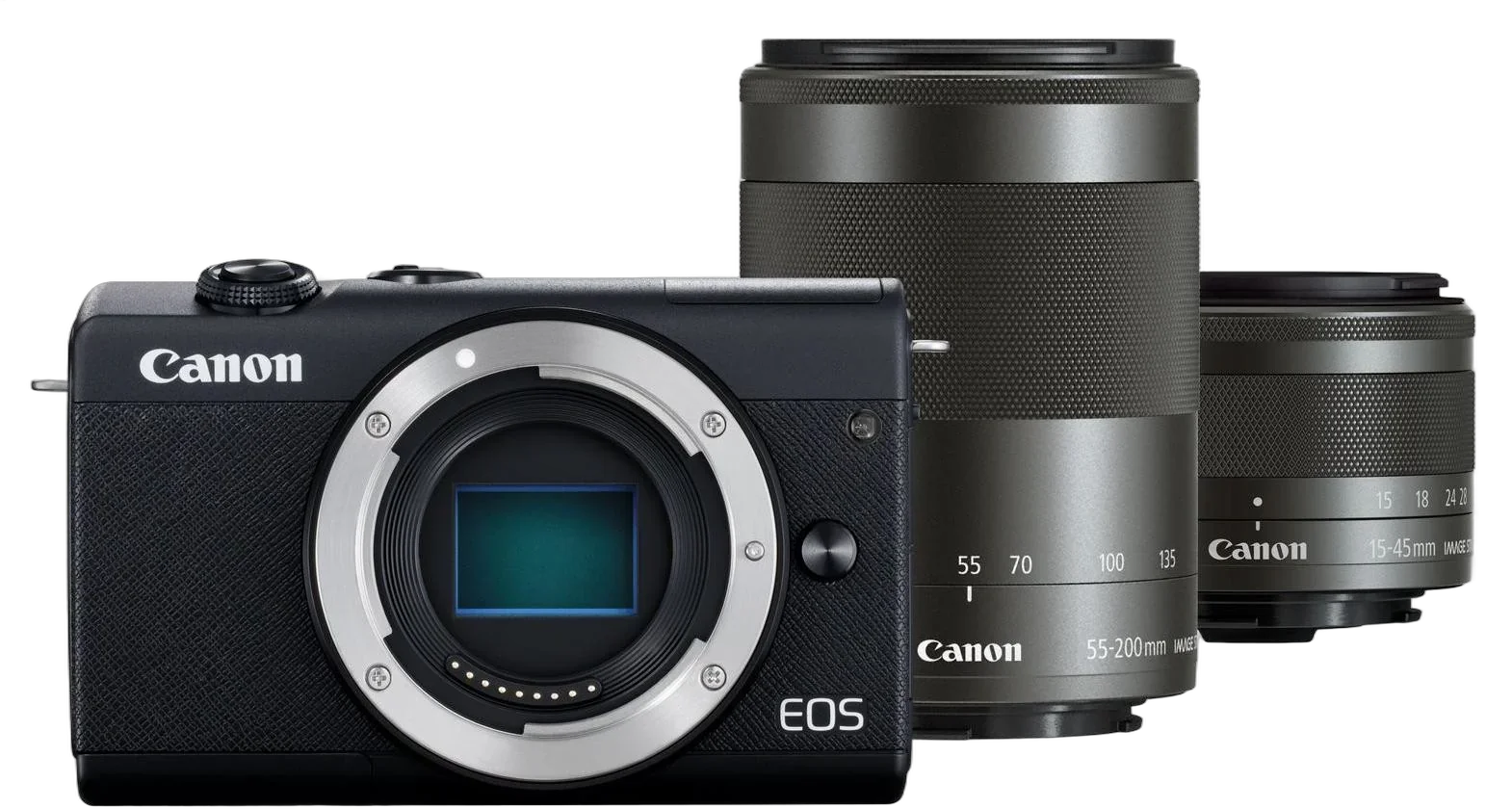 Фотоаппарат Canon EOS M200 kit 15-45mm + 55-200mm