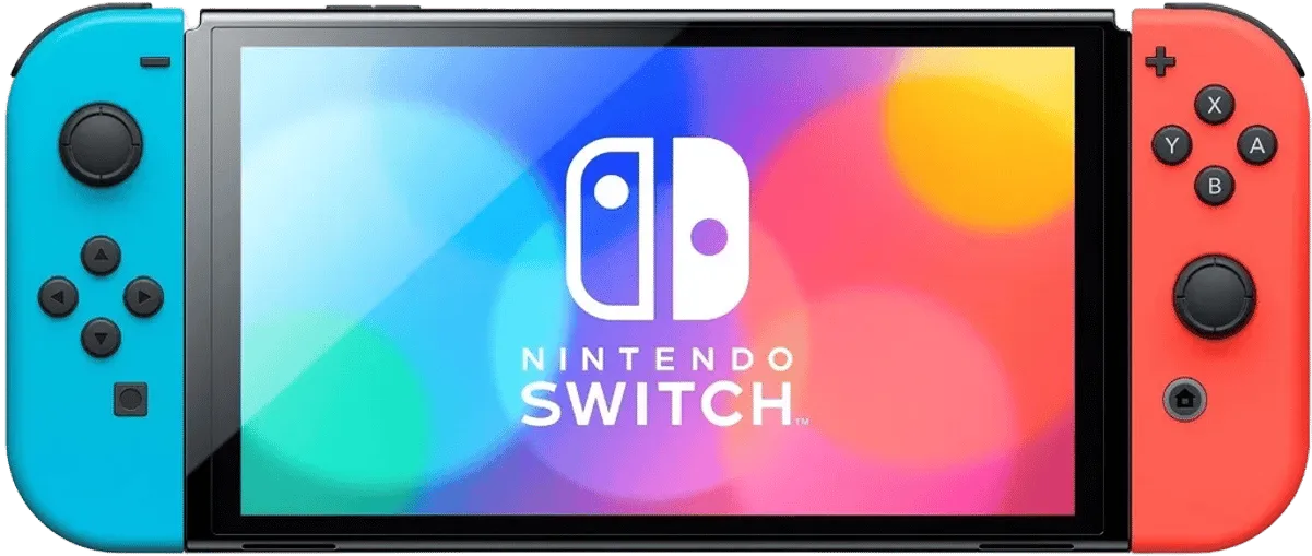 Игровая приставка Nintendo Switch OLED (красно-синяя)