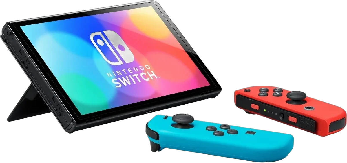 Игровая приставка Nintendo Switch OLED (красно-синяя)