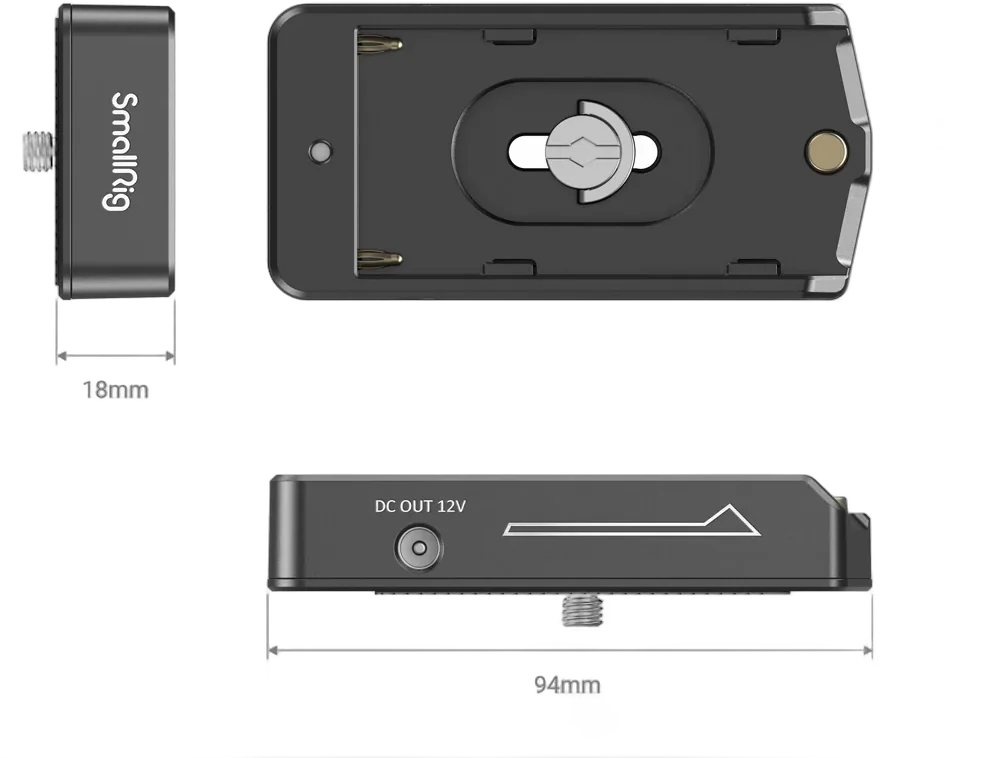 Плата питания SmallRig NP-F Battery Adapter Plate Lite with NP-FZ100 Dummy Battery 3095