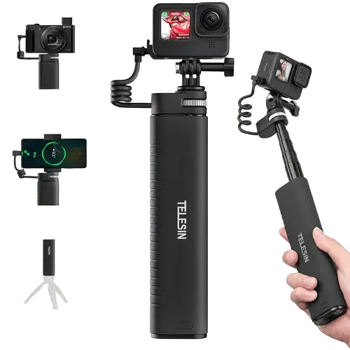Аккумуляторный монопод TELESIN 10000mAh Rechargeable Selfie Stick with USB-C