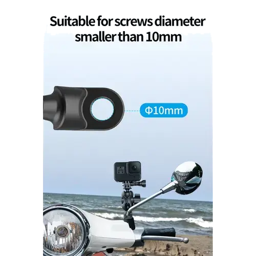 Крепление на зеркало TELESIN Motorcycle Rear View Mirror Mount for GoPro/DJI Action
