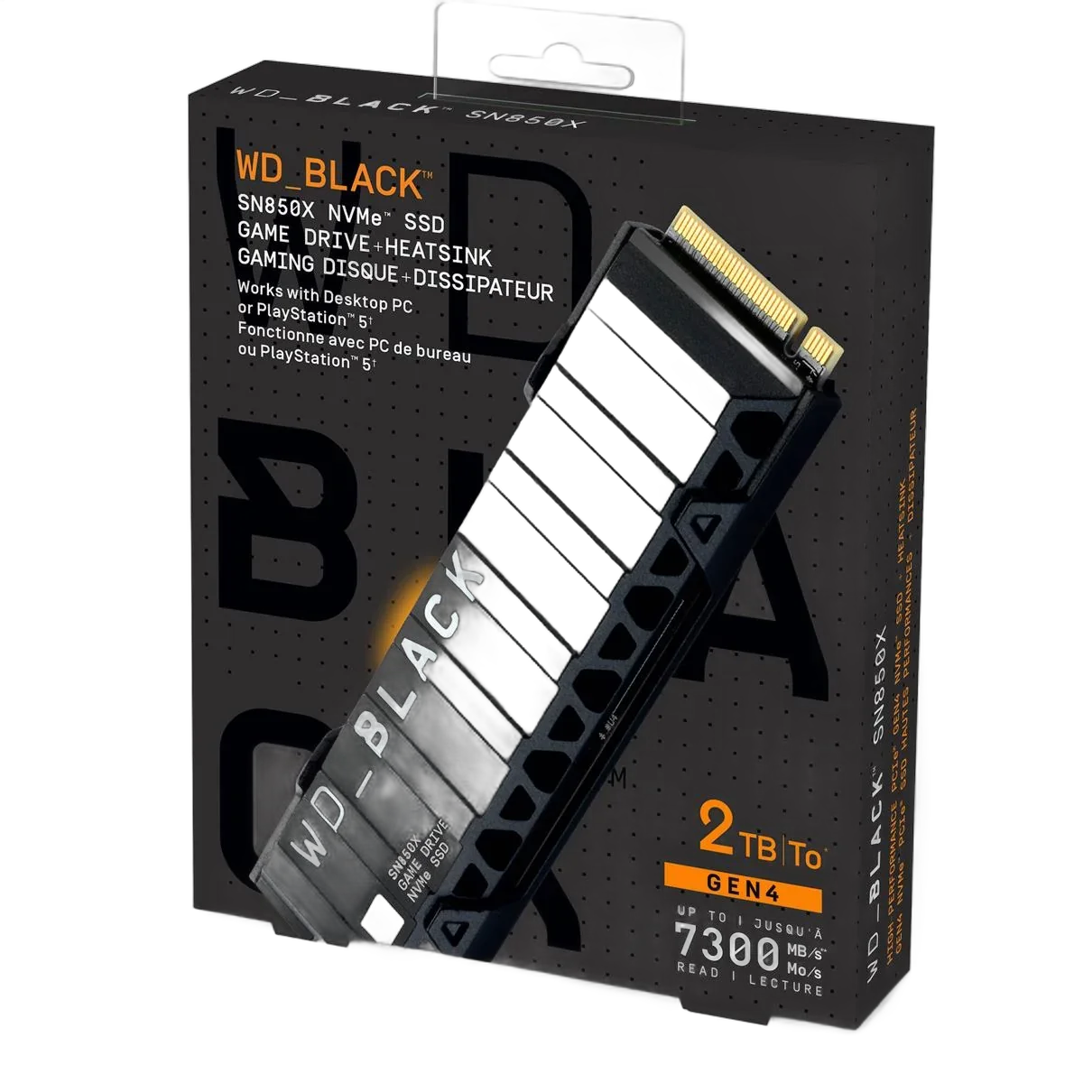 Внутренний жесткий диск WD BLACK SN850X 2TB NVMe PCIe 4.0 x4 M.2 Internal Gaming SSD with Heatsink