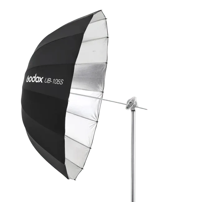Зонт параболический Godox UB-105S серебро/черный