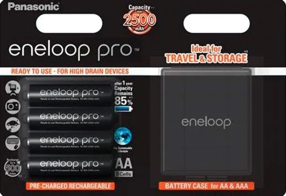 Аккумуляторы Panasonic Eneloop Pro AA 2500mAh 4шт + Кейс