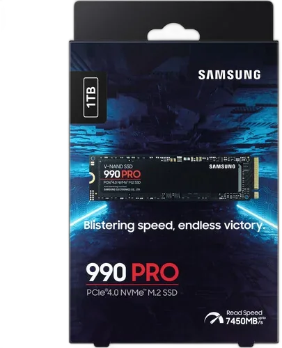 Внутренний жесткий диск Samsung 1TB 990 PRO PCIe 4.0 x4 M.2 Internal SSD