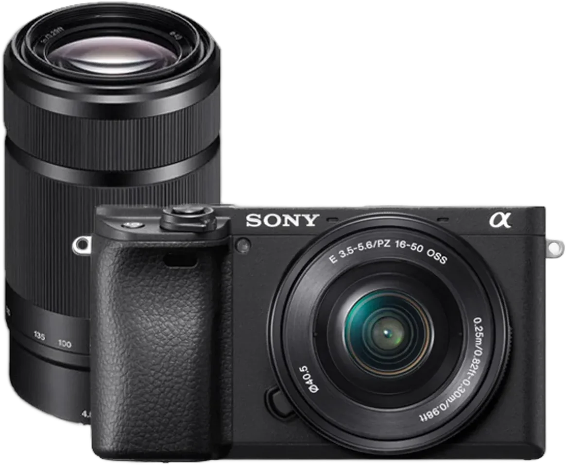Фотоаппарат Sony Alpha A6400 kit 16-50mm + 55-210mm черный