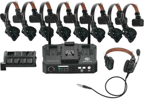 Беспроводной интерком Hollyland Solidcom C1-8S Pro Full-Duplex Wireless DECT Intercom System 8 абонентов + базовая станция