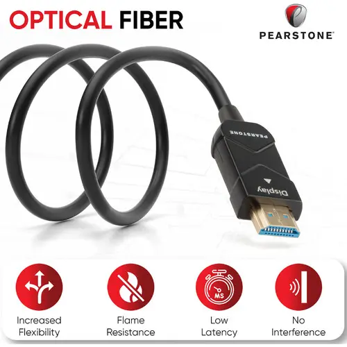 Кабель Pearstone 8K Hybrid Optical Full HDMI to Full HDMI 100' / 30.5 m