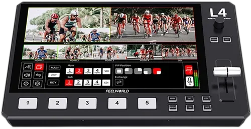 Видеомикшер FeelWorld L4 HDMI Livestream Switcher with 10.1" LCD Monitor