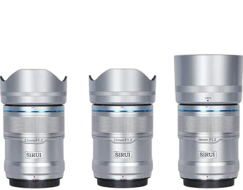 Набор объективов Sirui Sniper 23, 33, 56mm f/1.2 Autofocus Lens для Fujifilm X (серебристый)