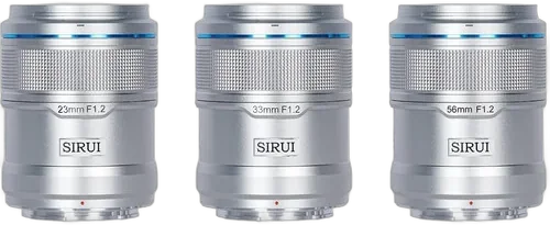 Набор объективов Sirui Sniper 23, 33, 56mm f/1.2 Autofocus Lens для Fujifilm X (серебристый)