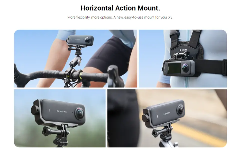 Крепление Insta360 X3 Horizontal Action Mount