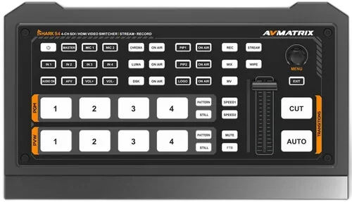 Видеомикшер AVMATRIX Shark S4 4-Channel 3G-SDI/HDMI Video Switcher