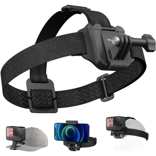 Крепление на голову TELESIN QHM-001 2-in-1 Quick Release Head Strap & Cap Clip